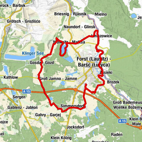 Domsdorf - Domašojce - La Cuev A - Zasieki - Forst (Lausitz) - Baršć (Łužyca)