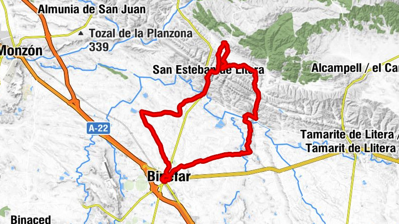 Binefar - Binéfar - Las Gesas - San Esteban de Litera
