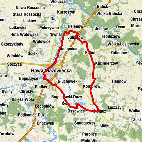 Rawa Mazowiecka - Konopnica - Żydomice - Osiedle Zamkowa Wola