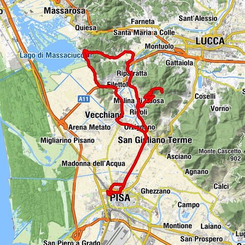 Pisa San Rossore - Pieve di Santa Maria e San Giovanni Battista - Monte Arbatrone - Monte Parignana