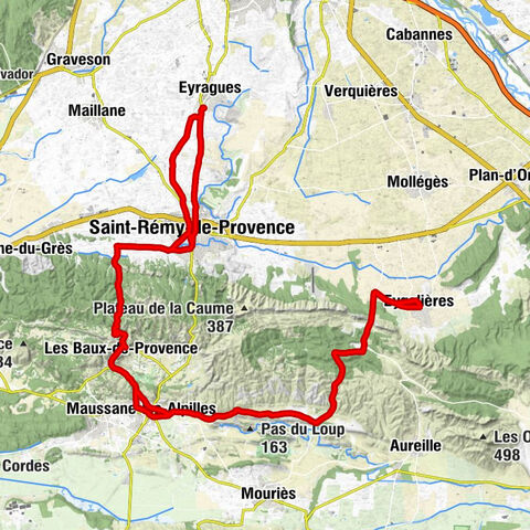 Quartier des Jardins - Collégiale Saint-Martin - Col de la Vayède - Saint-Rémy-de-Provence