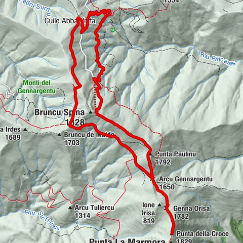 Biddamanna Istrisàili/Villagrande Strisaili - Punta della Croce - Bruncu Spina - Rifugio Bruncu Spina