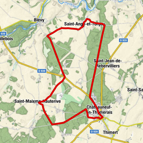Châteauneuf-en-Thymerais - Rond de France - Saint-Ange-et-Torçay - Saint-Maixme-Hauterive
