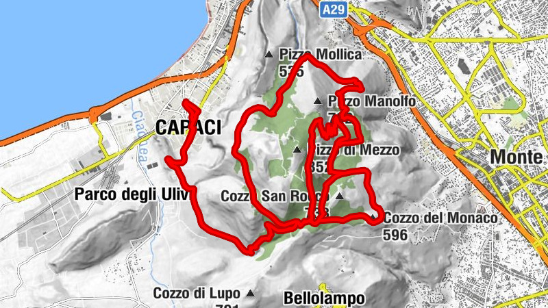 Capaci - panoramic views of Palermo - Cozzo del Monaco