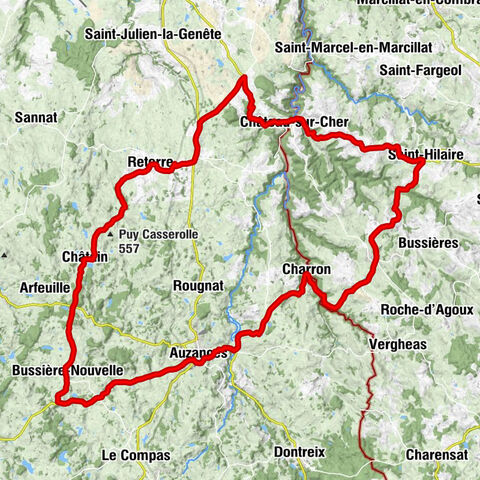 Neuvialle - Église Notre-Dame-de-la-Route - Puy de Croze - Château de Vauchaussade