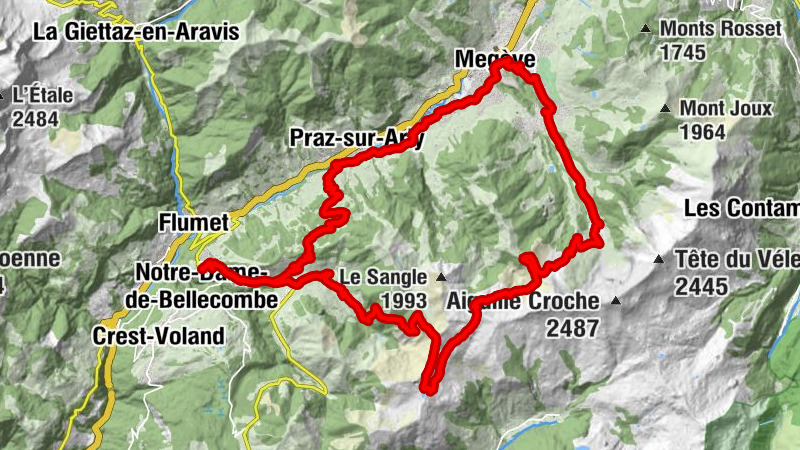 Bourjaillet - Église Saint-Jean-Baptiste - Refuge de la Croix de Pierre - Col de la Limace
