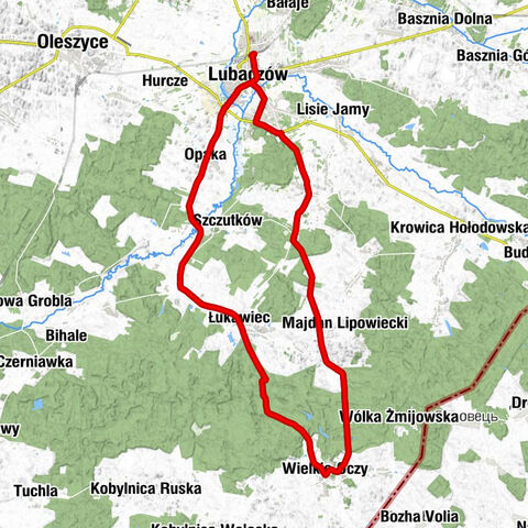 Lubaczów - Kościół pw. Świętego Stanisława Biskupa w Lubaczowie - Cerkiew pw. Świętego Mikołaja - Cerkiew pw. Męczennika Dymitra