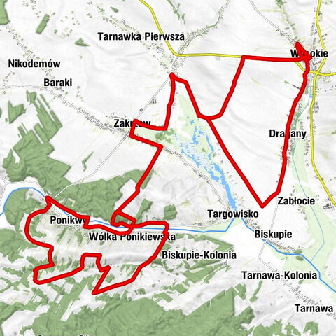 Wysokie - Kolonia Tarnawka - Zakrzew - Zakrzew-Kolonia