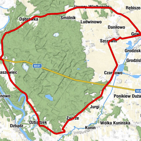 Goworowo - Jawory-Wielkopole - Smólnik - Dąbrówka