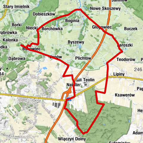 Bukowiec - Grabina Dolna - Grabina - Grabina Górna