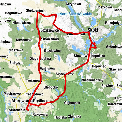 Murowana Goślina - Kościół pw. Świętego Ducha - Restauracyjka u Estery - Kościół filialny pw. Świętego Jakuba (drewniany)