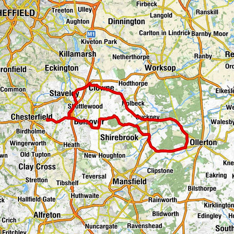 Chesterfield - Calow United Reformed Church - Warsop Methodist Church - Warsop Parish Church (St Peter & St Paul)