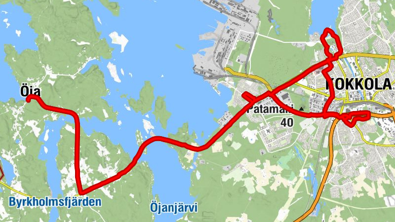 Öja - Tallbacka - Kokkola - Kaarlelan kirkko