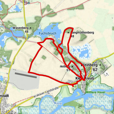 Brandenburg an der Havel - Langmathenberg - Klein Kreutz/Saaringen