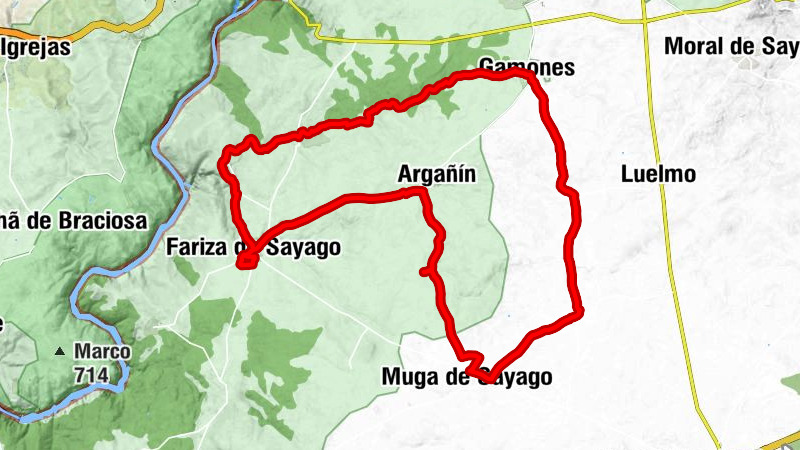 El Barrero - Muga de Sayago - Villamor de la Ladre - Tudera