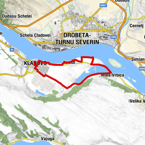 Кладово - Костол - Drobeta-Turnu Severin - Мала Врбица