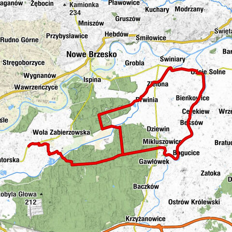 Zabierzów Bocheński - Zaborcze - Kurów - Mikluszowice