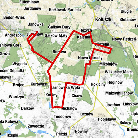 Justynów - Hulanka - Zielona Góra - Kościół Najświętszej Maryi Panny Róźańcowej