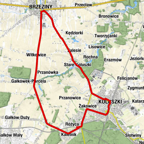 Różyca - Koluszki - Kościół pw. św. Anny w Brzezinach - Żakowice Południowe
