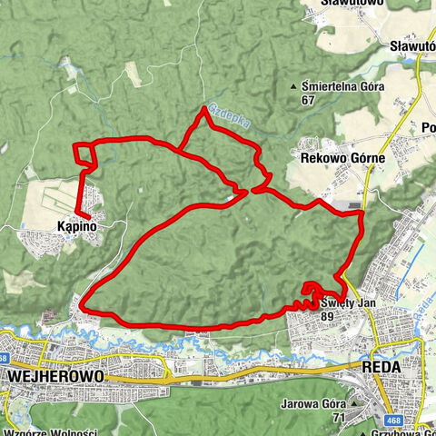 Kąpino - Święty Jan - Promowa Góra - Wejherowo