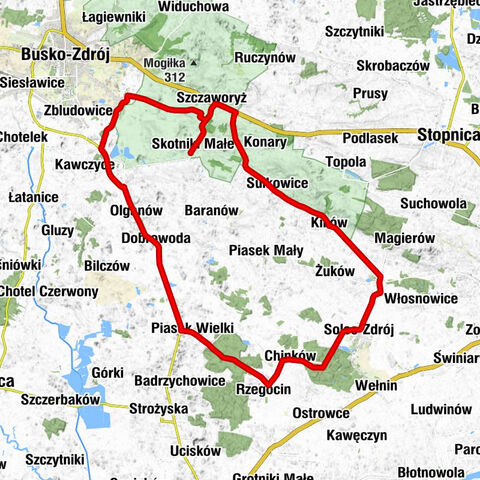 Skotniki Małe - Kościół pw. Świętej Katarzyny Aleksandryjskiej w Piaskach Wielkich - Kościół pw. Świętej Marii Magdaleny w Dobrowodzie - Orłowa Góra