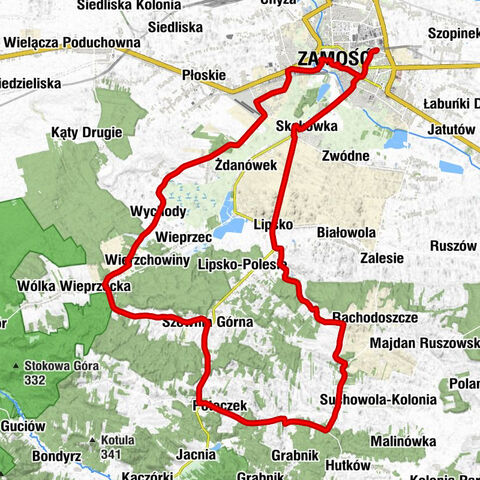 Osiedle "niebieskie" - Kapliczka pw. Świętego Romana - Kościół pw. Zwiastowania Najświętszej Maryi Panny w Szewni Dolnej - Kościół pw. Zwiastowania Najświętszej Maryi Panny w Zamościu