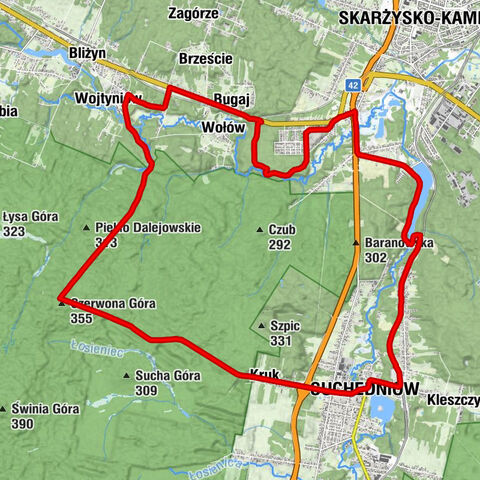 Skarżysko-Kamienna - Kaplica klasztorna - Czerwona Góra - Wołów