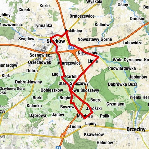 Lipka - Sanktuarium Wniebowzięcia Najświętszej Maryi Panny i św. Barbary - Stryków - Kościół Matki Boskiej Szkaplerznej i św. Wojciecha