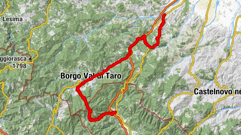 Pontremoli - Rifugio del Faggio Crociato - Borgo Val di Taro - Fornovo