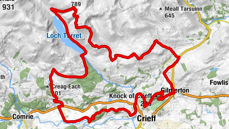 Balmenoch - Knock of Crieff - Laggan Hill - Perth and Kinross