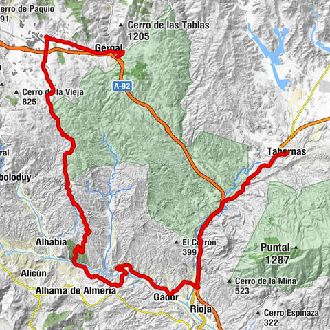 Montellano - Gérgal - Barriada Pilanos - El Puente