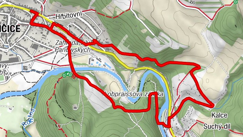 Kaple Nejsvětější Trojice - Restaurace Réna - Stříbský mlýn - Martálka