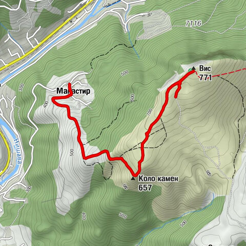 Црква Светог Николаја Мирликијског - Манастир - Коло камен - Вис
