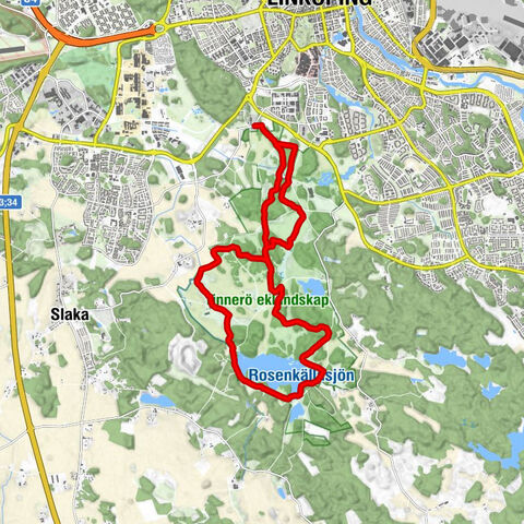 Linköping - Ekbacken - Rosenkälla - Brotorp