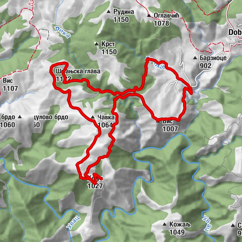 Доње Село - Вис - Чавка - Шмањска глава