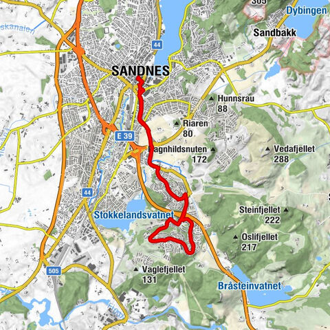 Sandnes - Buggeland - Bjønnbåsen - Gravaren
