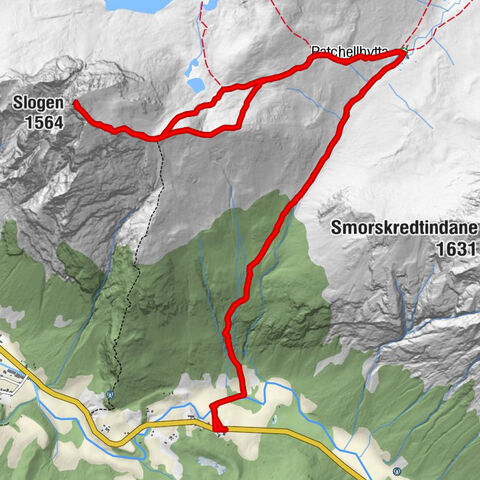 Skylstad - Patchellhytta - Slogen