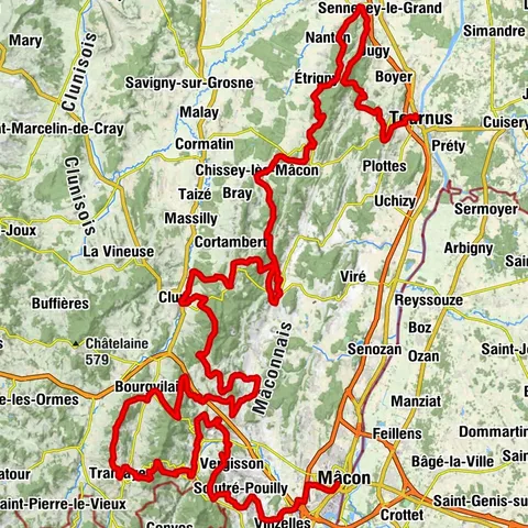 Les crêtes boisées du Mâconnais