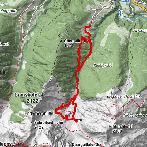 Obergail - Obergailer Alm - Obergailer Lake - Enderberg hut - Source for Health & Peace - Madonna circular hiking route - Obergail