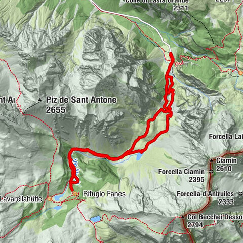 Pederü - Fanes Hütte