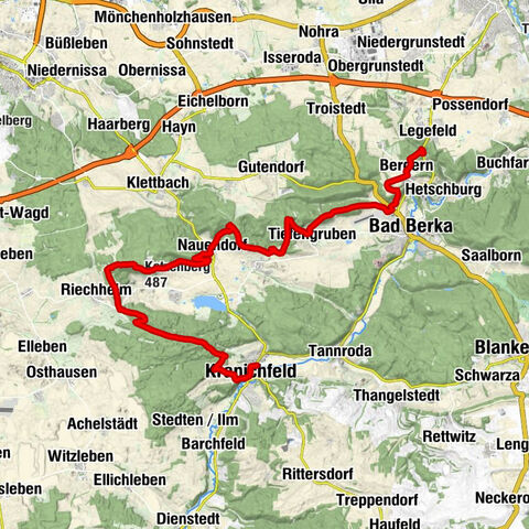 Kranichfeld - Legefeld über Riechheimer Berg