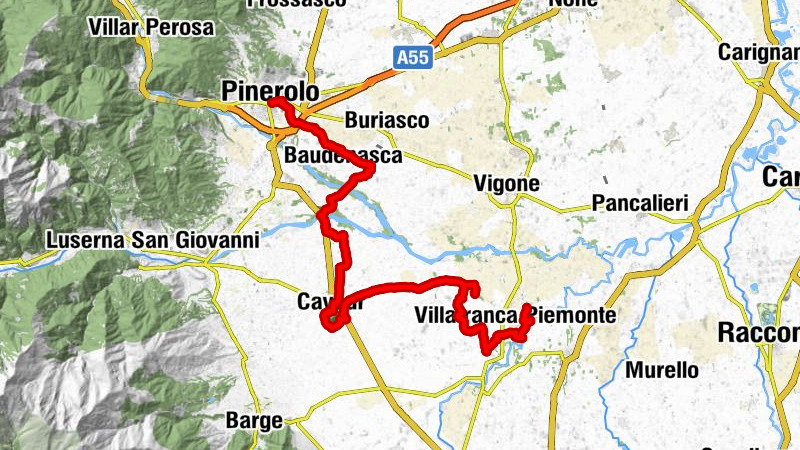 The Roads of the Forts - Stage 1 from Villafranca Piemonte to Pinerolo