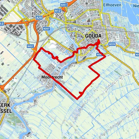 Gouda > Gouderak > Moordrecht > Gouda