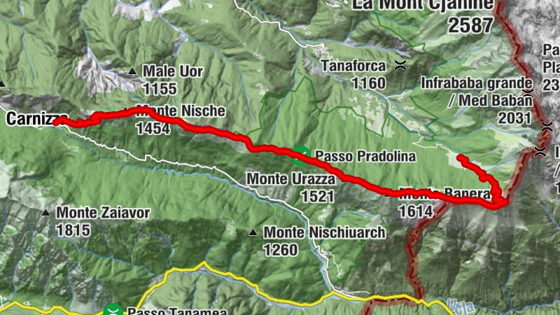 The great ridge of the Chila and Guarda mountains.