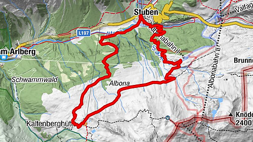 Stuben - Stubner See - Kaltenberghütte - Stuben