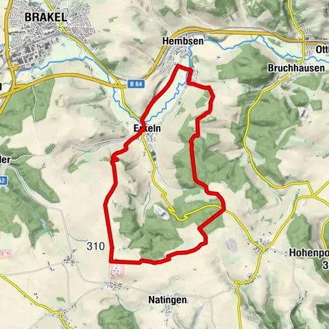 Rundwanderweg Nr. 6  Erkeln - Fine - Beller -  Hembsen - Erkeln