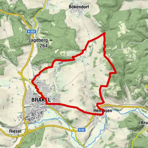 Rundwanderweg Nr. 5 durch das Brakeler Bergland von Brakel über Hembsen und Hainhausen zurück nach Brakel