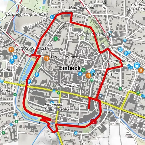 Rundweg über Einbecks Wehr-, Wall- und Parkanlagen