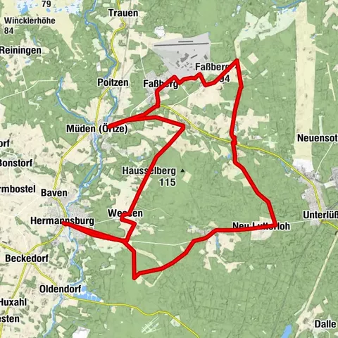 Hermannsburg: Große Heidetour (39 km)