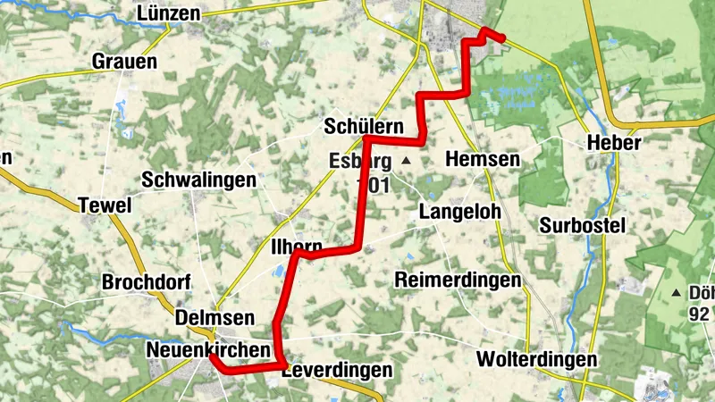 Tour 11 - Alternative von Schneverdingen nach Neuenkirchen